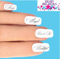 Waterslide Nail Decals Set of 20 Custom Script Fonts for Nails