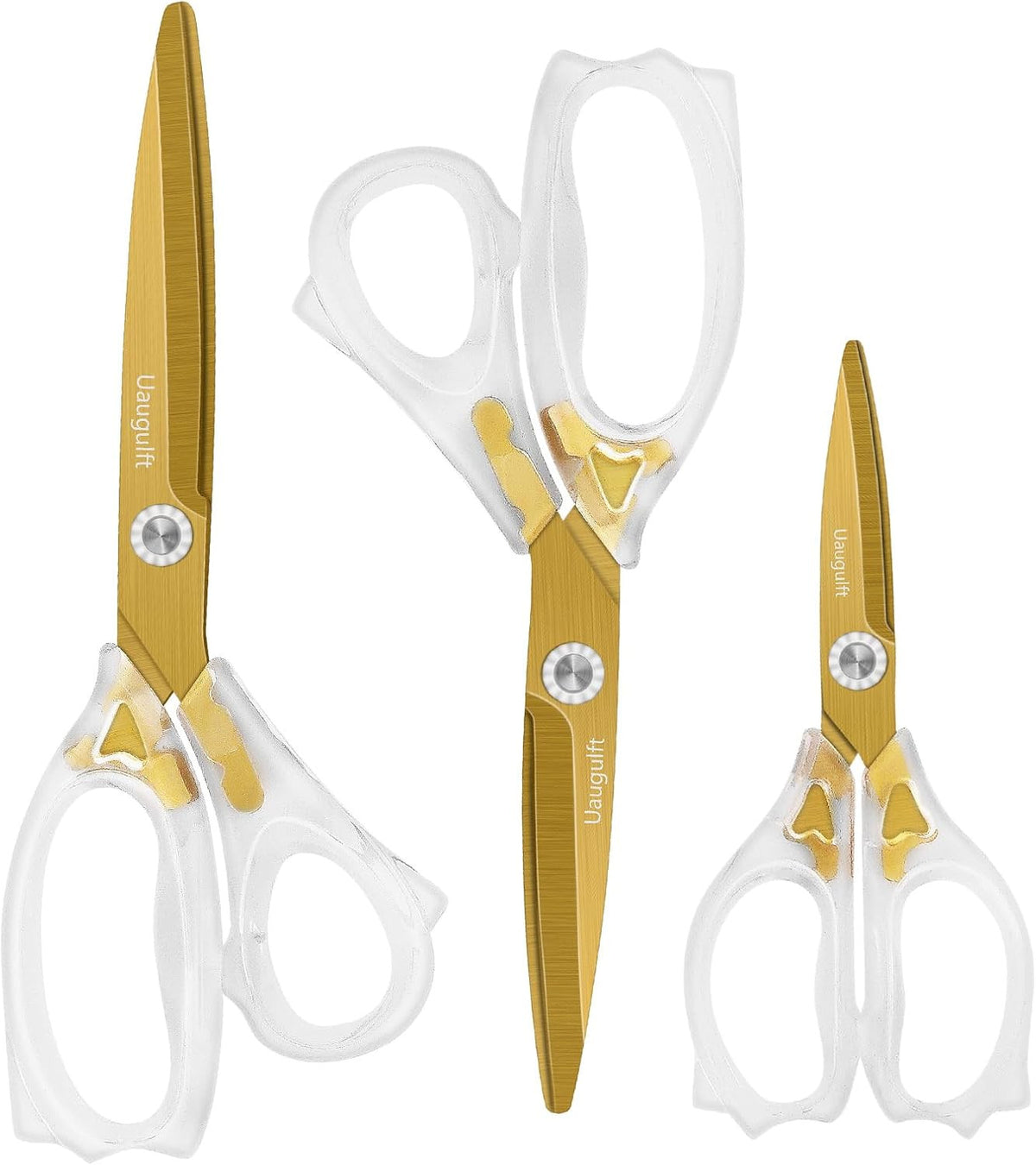 Multi-Purpose Acrylic Scissors Set with Titanium-Coated Blades and Ergonomic ABS Handles
