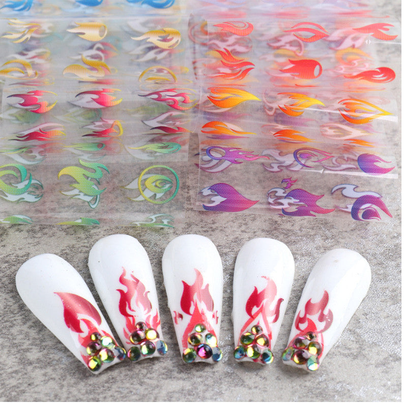 10Pcs Nail Art Foil Transfer Stickers for Gradient & Metallic Nail Decoration
