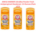 3 Pack Antiperspirant Deodorant Powder Fresh 2.6 oz - Arm & Hammer