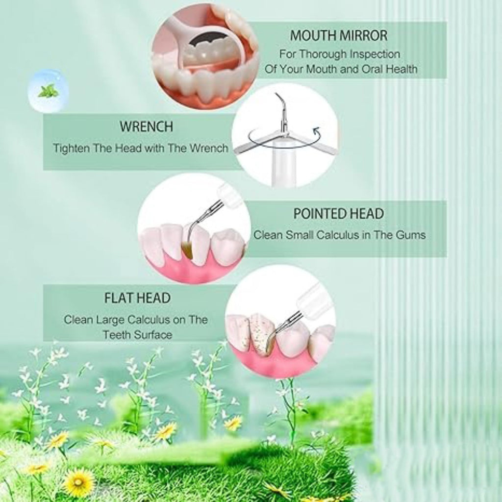 Ultrasonic Electric Tooth Cleaner Tartar & Plaque Remover Dental Scaler Kit