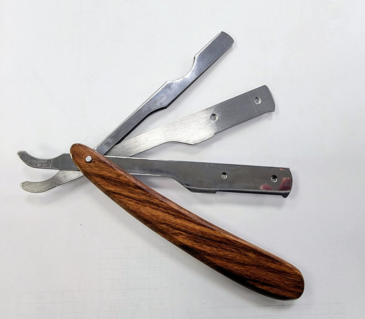 Razor Holder with Covered Ends - Durable Plastic or Wood Finish