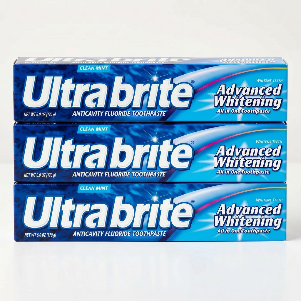 Ultra Brite Whitening Toothpaste Clean Mint 6 Oz - 3 Pack