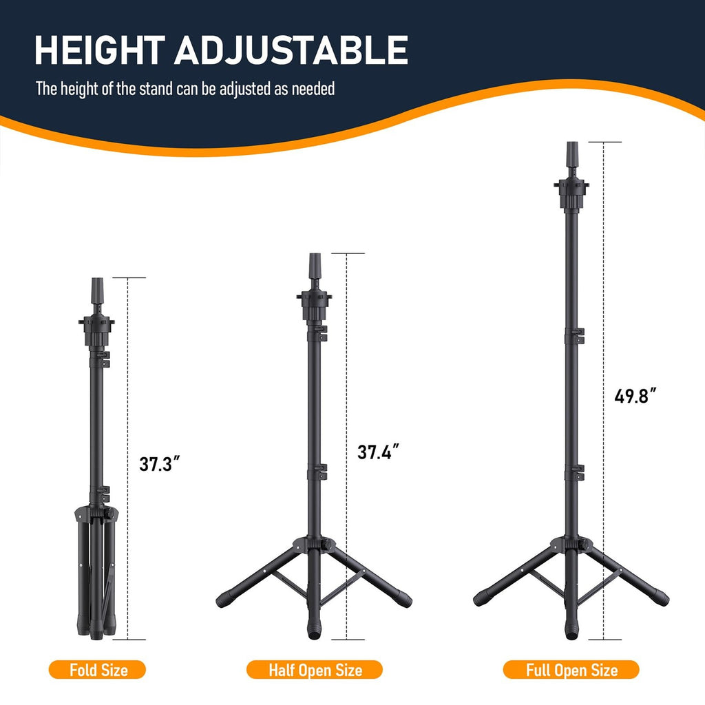 Adjustable Wig Stand with Mannequin Head for Styling & Display