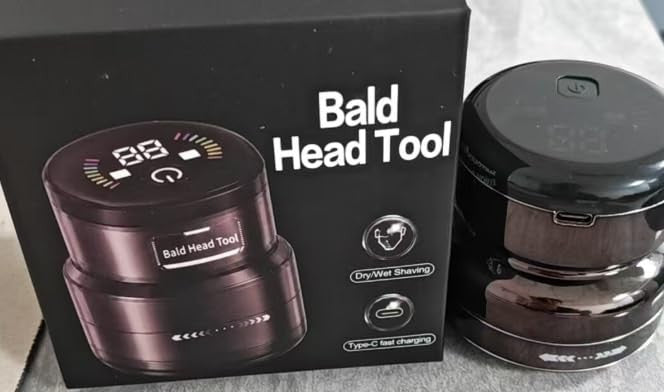 2-in-1 Electric Bald Head Shaver & Beard Trimmer with Digital Display