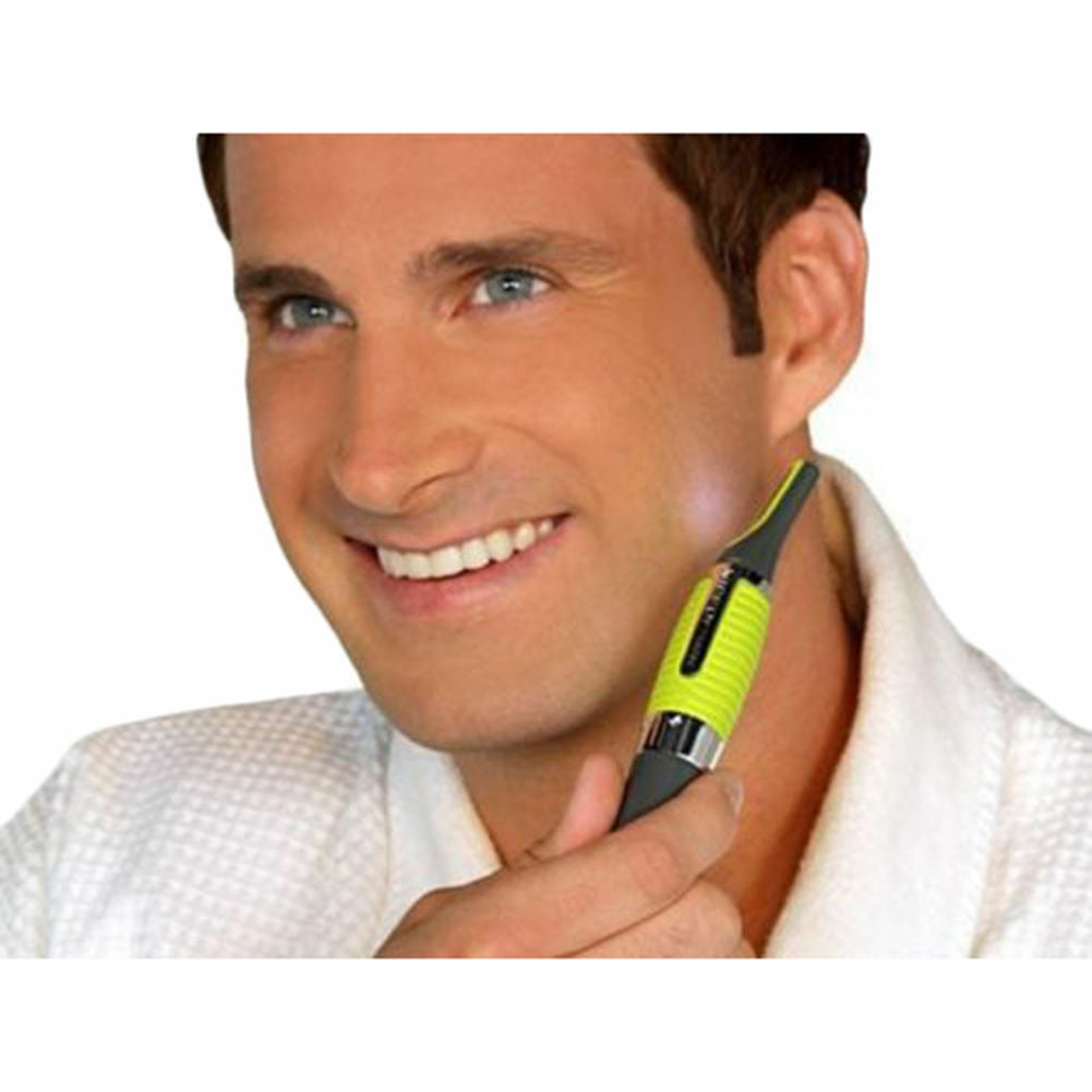 Men's Nose Ear Face & Beard Trimmer with LED Light and Attachments