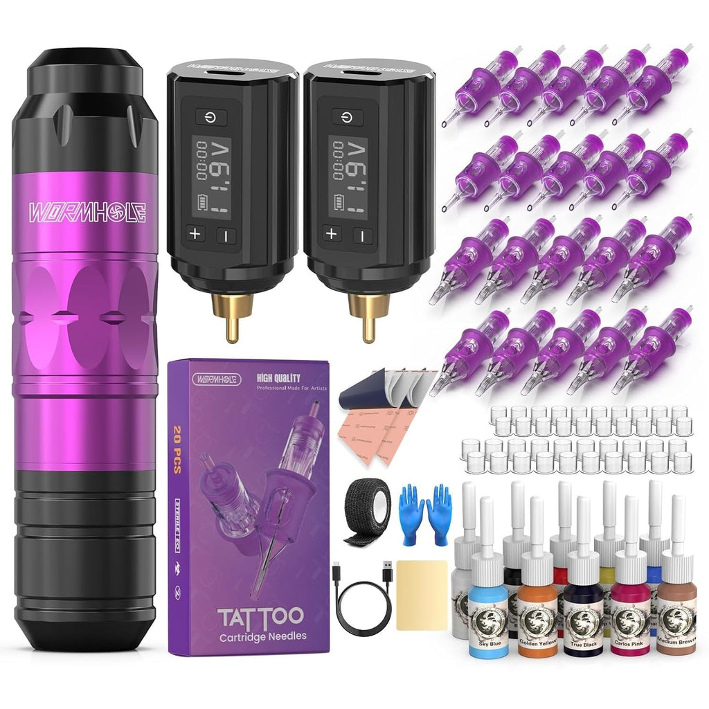 Wireless Tattoo Gun Kit for Beginners and Professionals – Complete Set