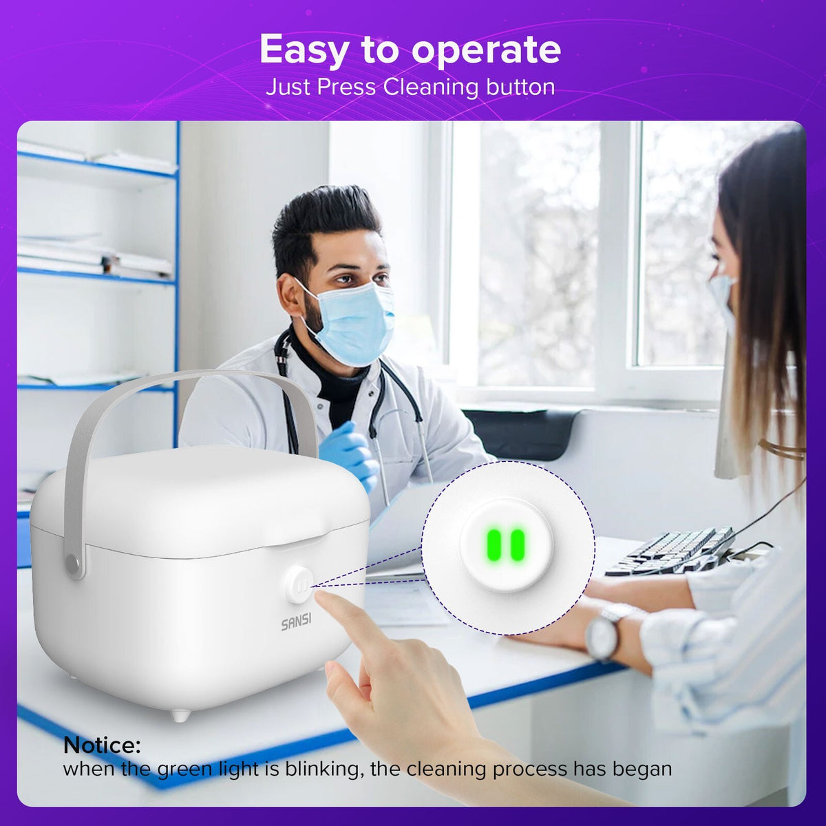 UV Light Sanitizer Box 15W UVC Disinfection Device for Baby and Family
