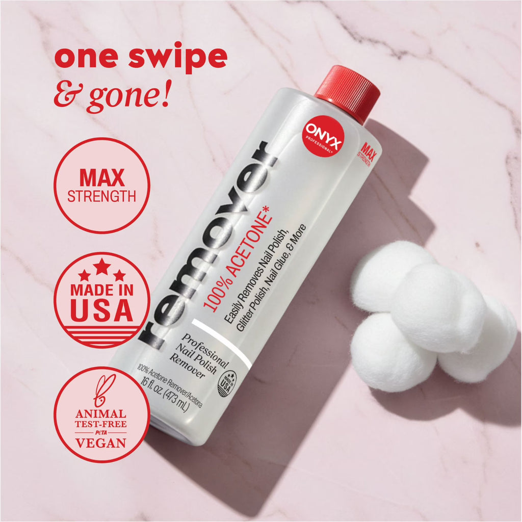 Professional Acetone Nail Polish Remover 16oz, 3-Pack - Fast & Effective