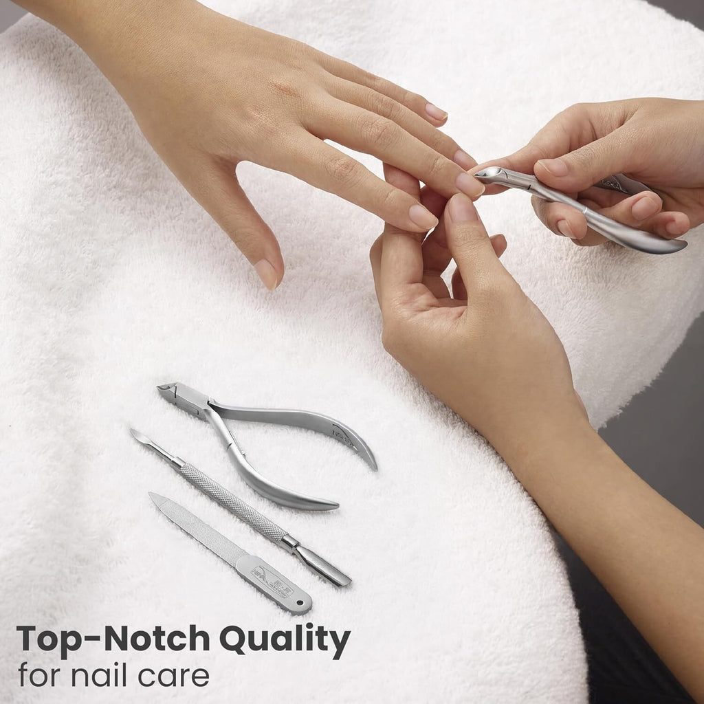 Stainless Steel Cuticle Nippers Double Spring Nail Tool D-03 12 Jaw