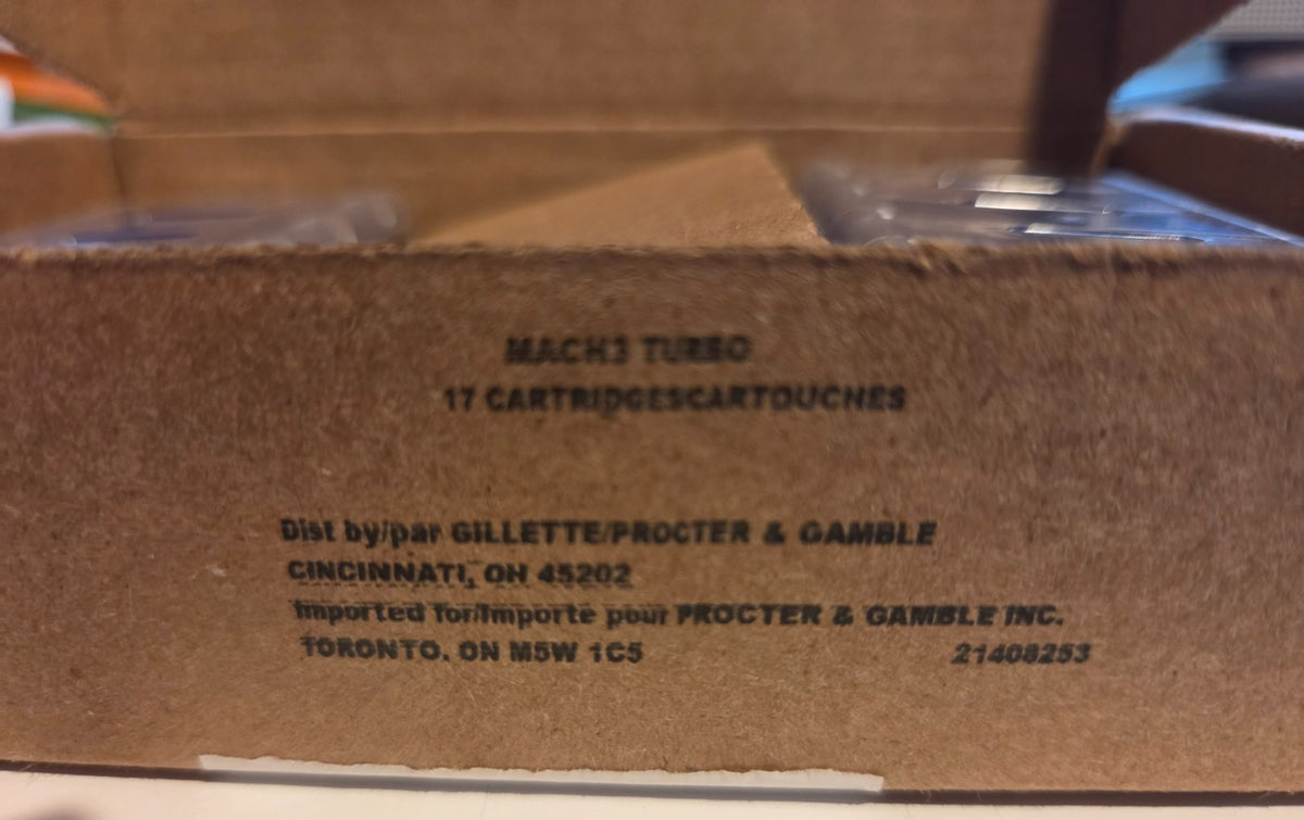 Gillette Mach3 Turbo Razor Blade Refills - 17 Count for Men’s Shaving