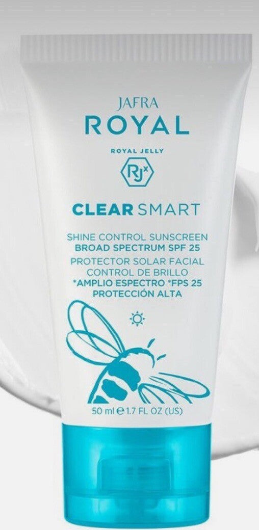 Jafra Royal Jelly Sunscreen SPF 25 Shine Control 1.7 Fl Oz - Clear UV Protection