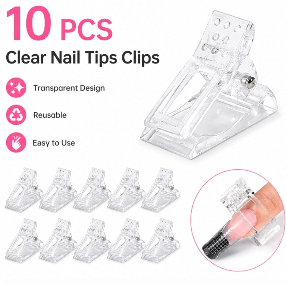 10 Pack Nail Tip Clipper Set for DIY Gel Extensions & manicures