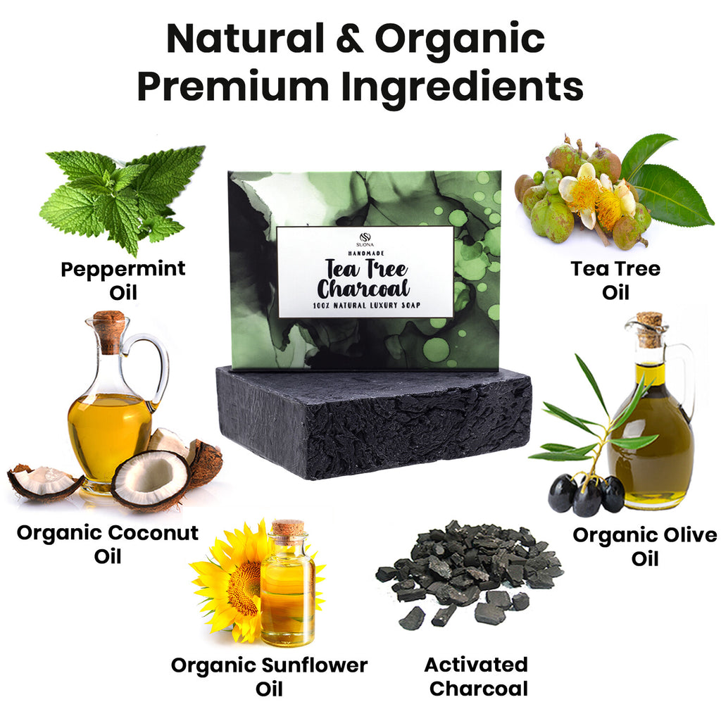 Tea Tree Oil Soap Bar - Antifungal & Antibacterial Face & Body Cleanser