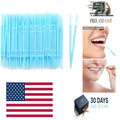 100PCS Plastic Double Head Dental Toothpicks Soft Floss Picks