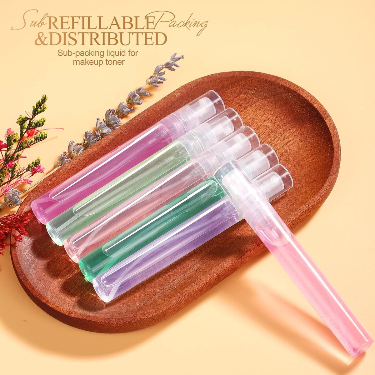 8ml Mini Refillable Spray Bottles 10 Pack for Travel Perfume & Cosmetics