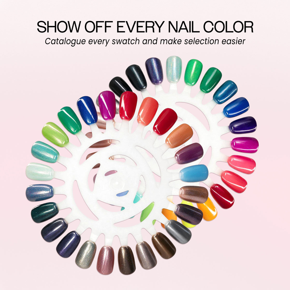 Nail Art Tips Display Wheel Set - 24 Tips per Wheel, 10 Wheels Pack