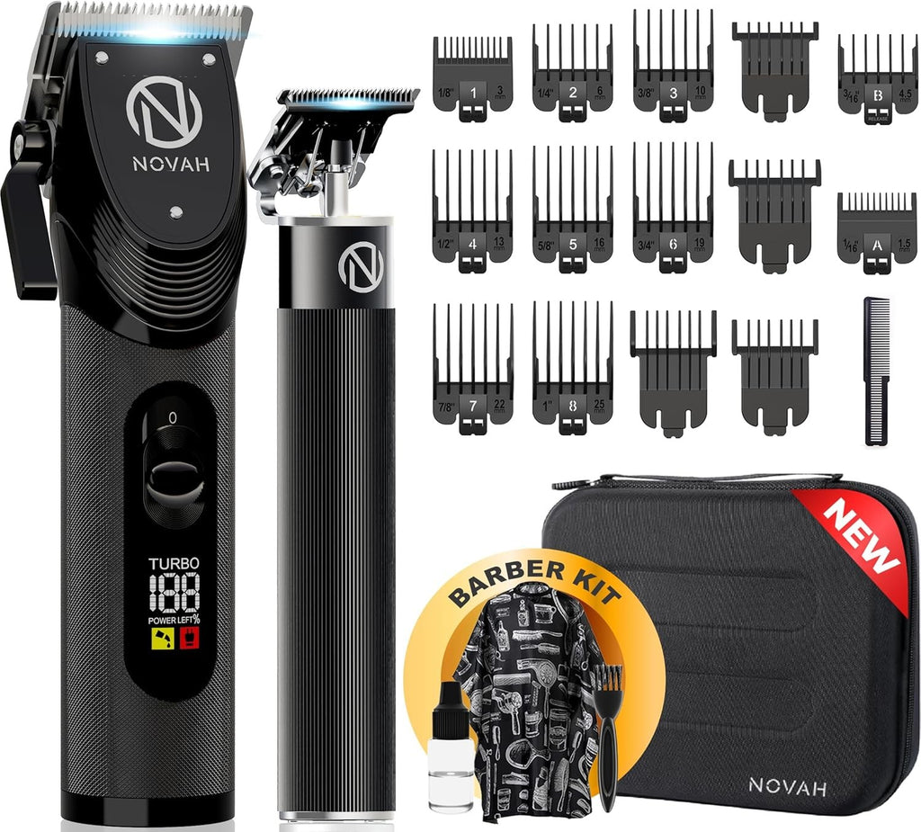 Professional Hair Clippers for Men with 23-Piece Barber Kit & Cordless Trimmer Set