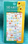 Cartoon Cat Bunny Bear 5D Nail Stickers Embossed Decals for Nail Art