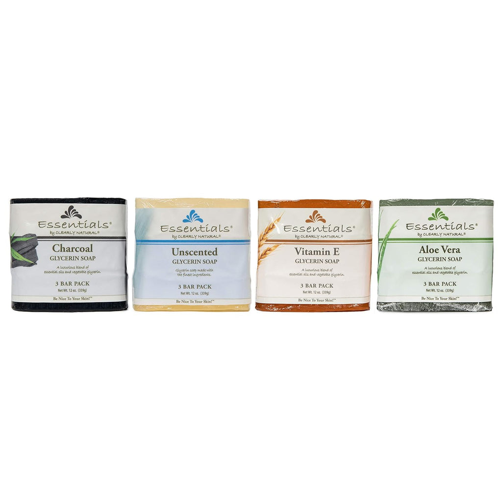 Aloe Vera Glycerin Bar Soap Set - Moisturizing & Non-Drying 12 oz 3-Pack