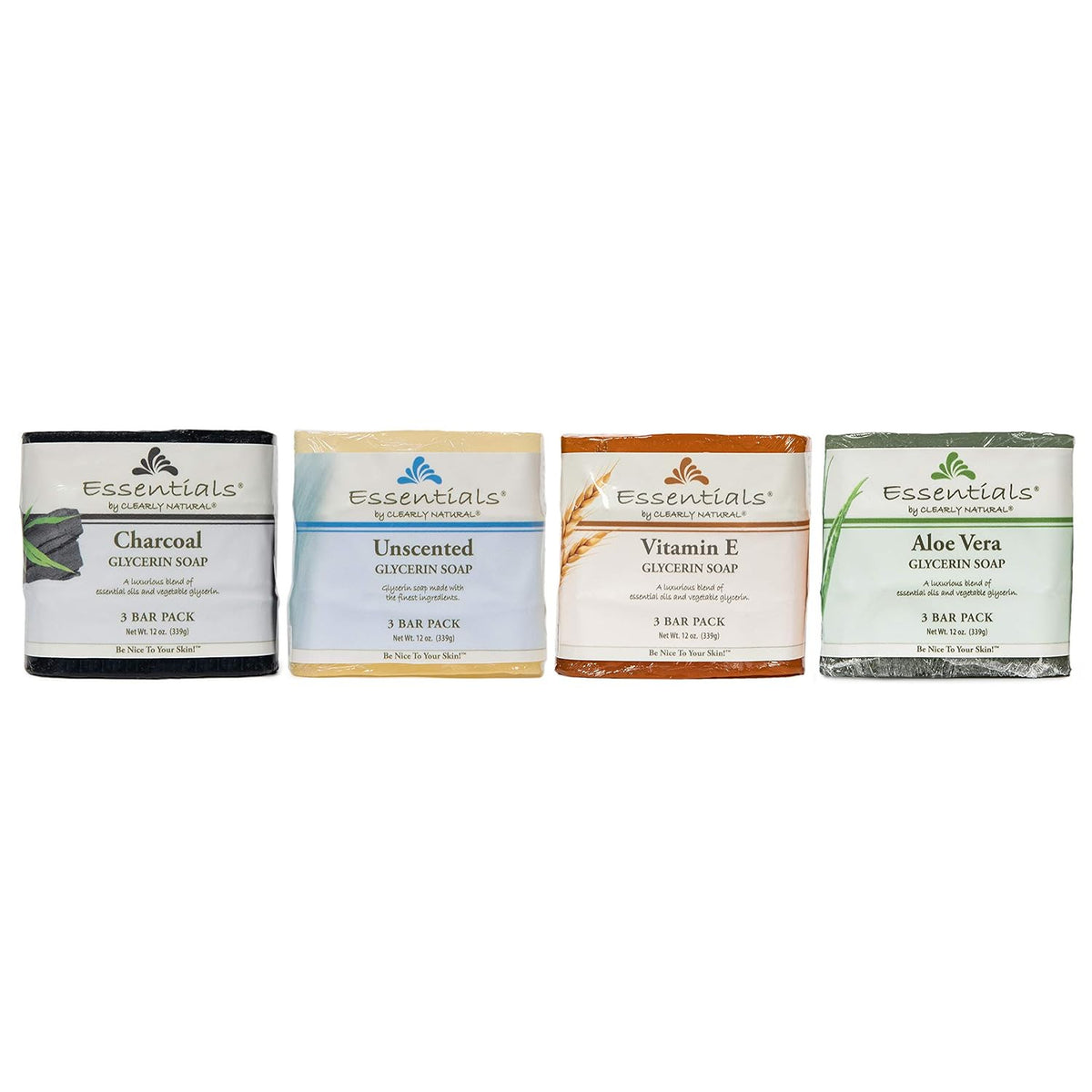Aloe Vera Glycerin Bar Soap Set - Moisturizing & Non-Drying 12 oz 3-Pack