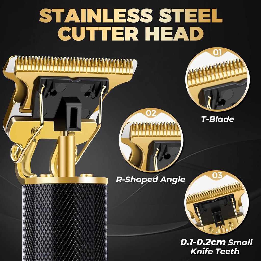 Professional Men's Beard & Hair Trimmer with 4 Adjustable Combs
