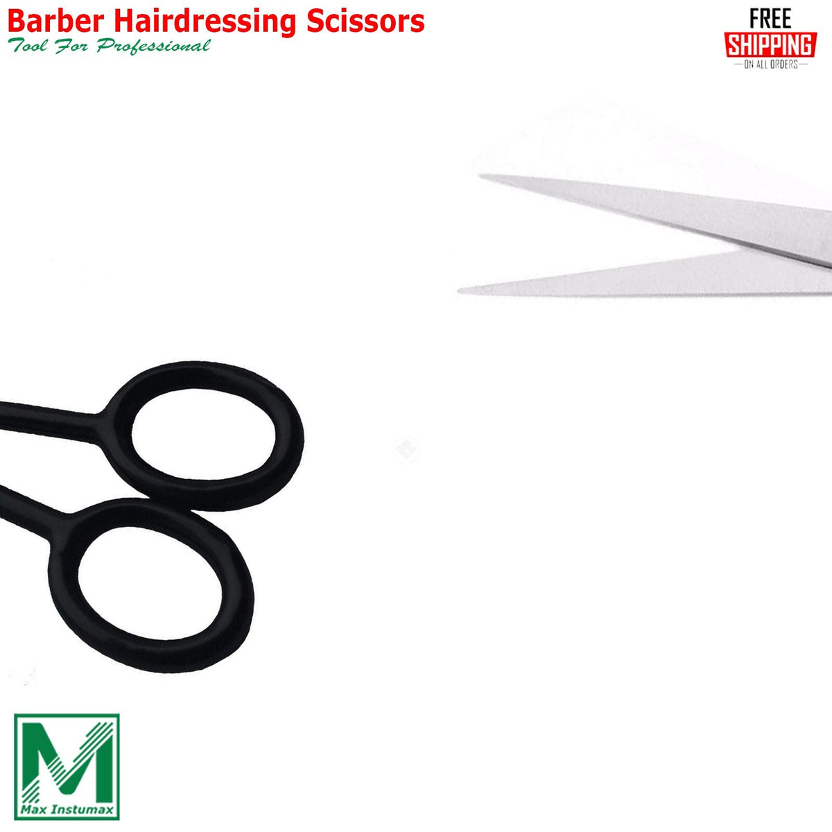 Professional Hair Cutting Scissors 6.5 Inch Stainless Steel Salon Shears - INSTUMAX