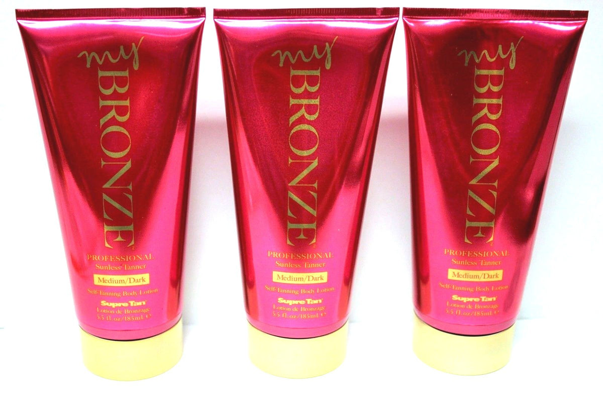 Self Tanner Lot - Medium Dark Sunless Bronzing Lotion 3 Pack