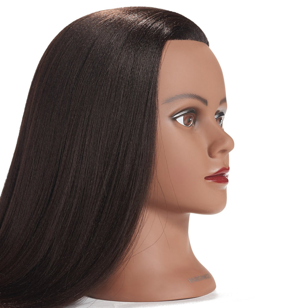 Mannequin Head 26-28 Inches Synthetic Fiber for Hair Styling and Training