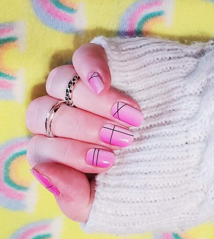 Pink Nail Polish Strips 16-Pack - Easy Nail Art Decor