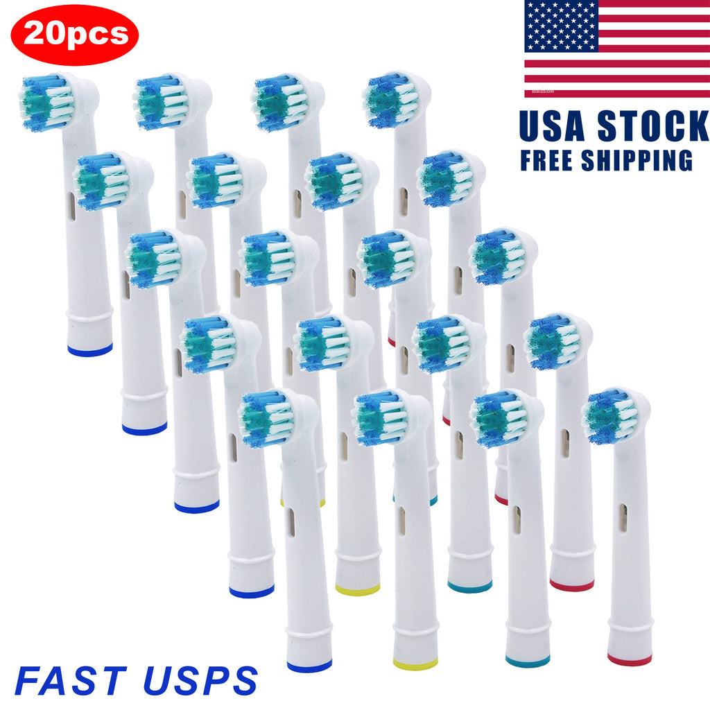20-Pack Electric Toothbrush Replacement Heads for Oral-B Precision Clean