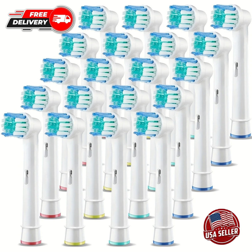 Electric Toothbrush Replacement Heads Soft Bristles Pack - Compatible with Oral-B
