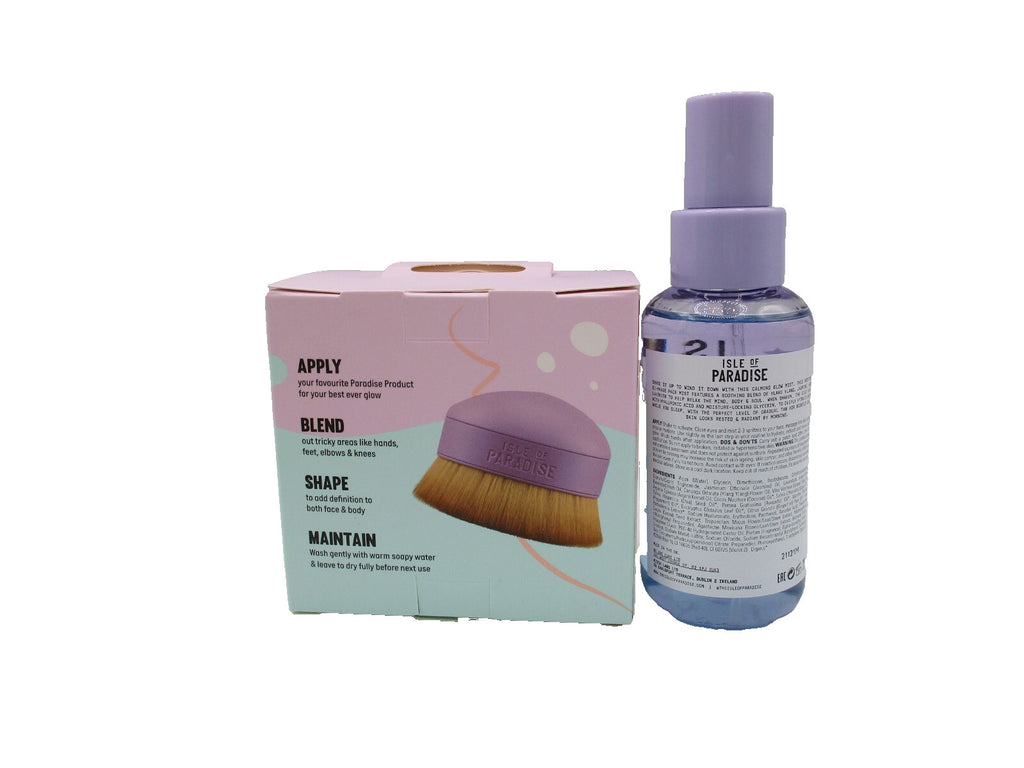 Self Tan Face Mist & Blending Brush Set - Night Glow Isle of Paradise
