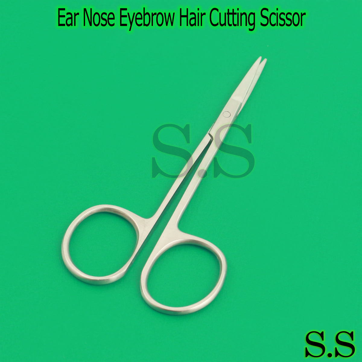 Stainless Steel Ear Nose Eyebrow Hair Cutting Scissors 4 Inch Grooming Shears