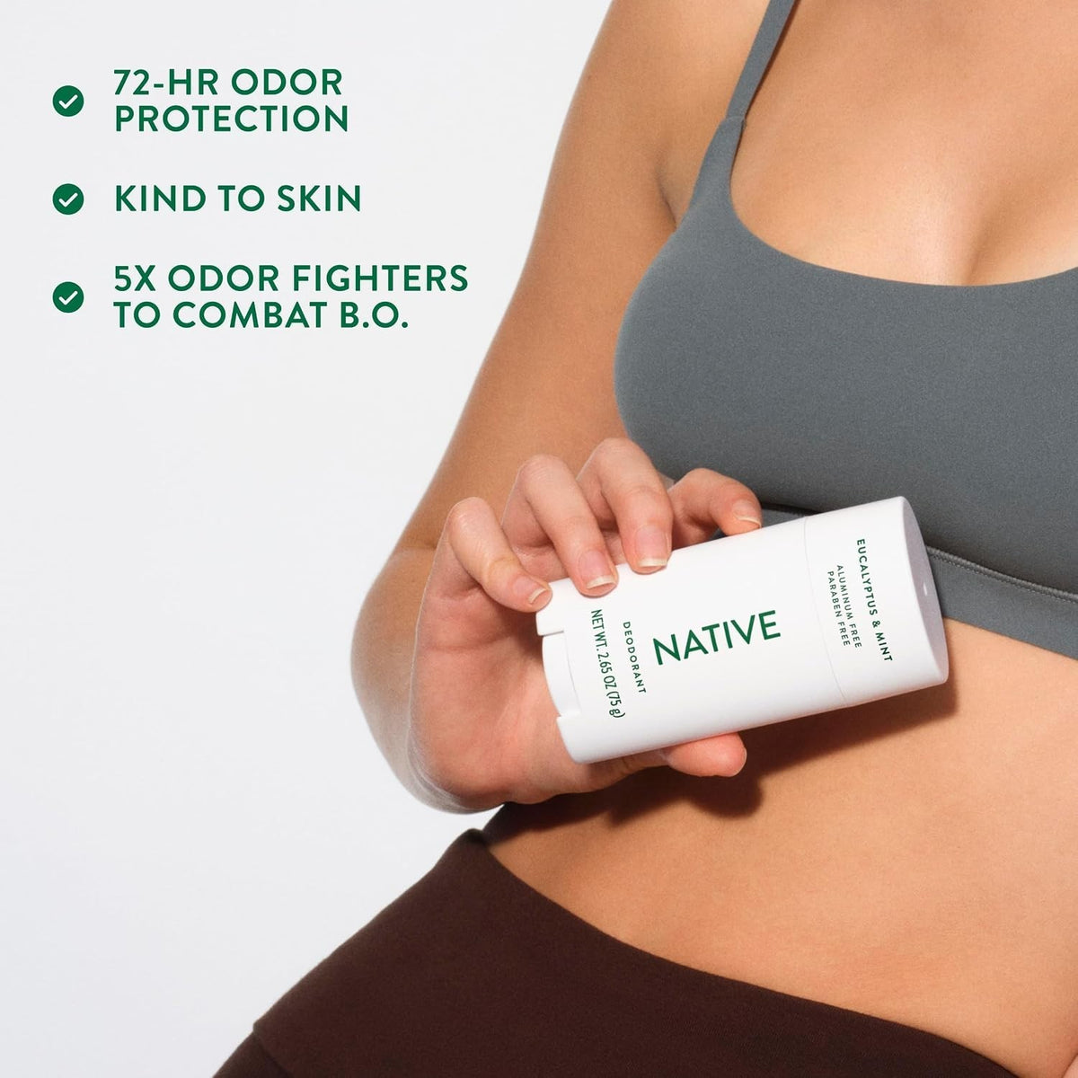 Aluminum-Free Deodorant Eucalyptus & Mint Stick 2.65oz - Lot of 3