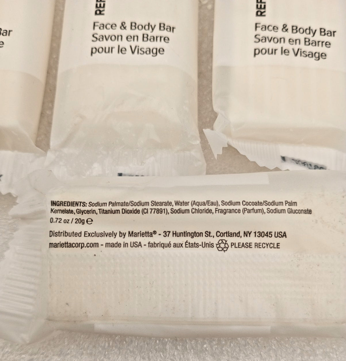 Unisex Citrus Scent Face & Body Soap - Travel Size 0.6 Oz Lot of 15