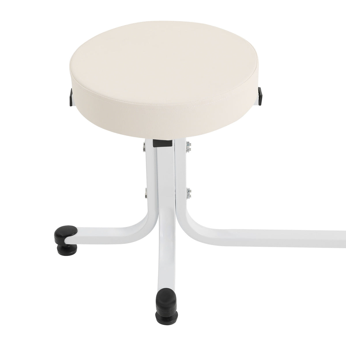 Pedicure Stool with Footrest for Nail Salon & Spa Use - Modern White