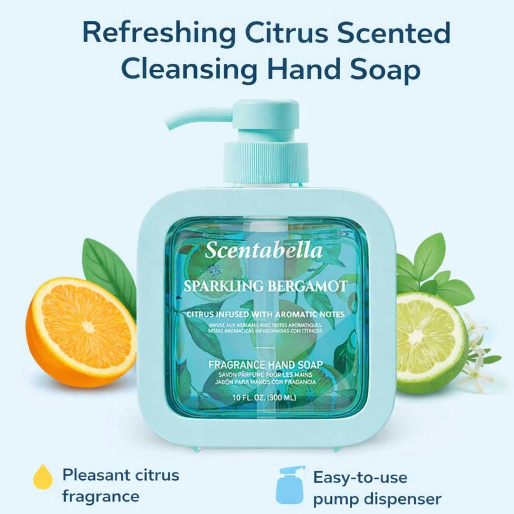 Liquid Hand Soap with Refreshing Bergamot Scent - 10 FL OZ