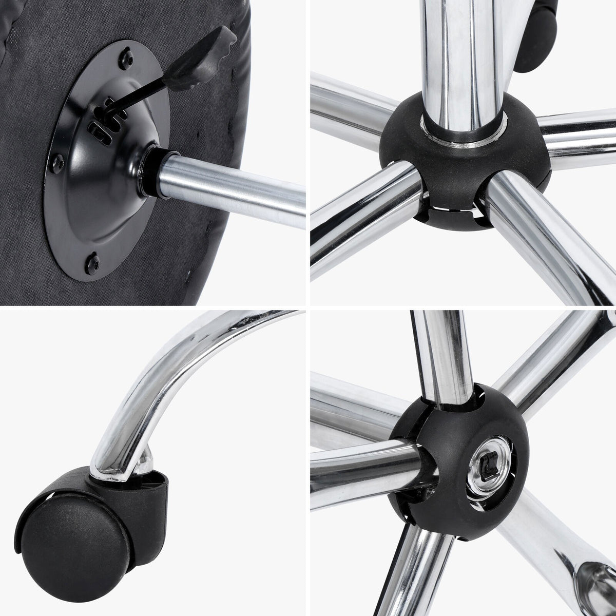 Adjustable Drafting Stool with Wheels Black - Multi-Purpose Salon & Office Chair