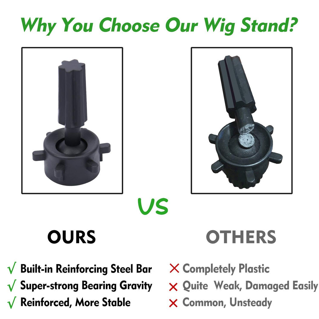 Adjustable Wig Holder Stand Tripod Mannequin Head for Hairdressing Salon