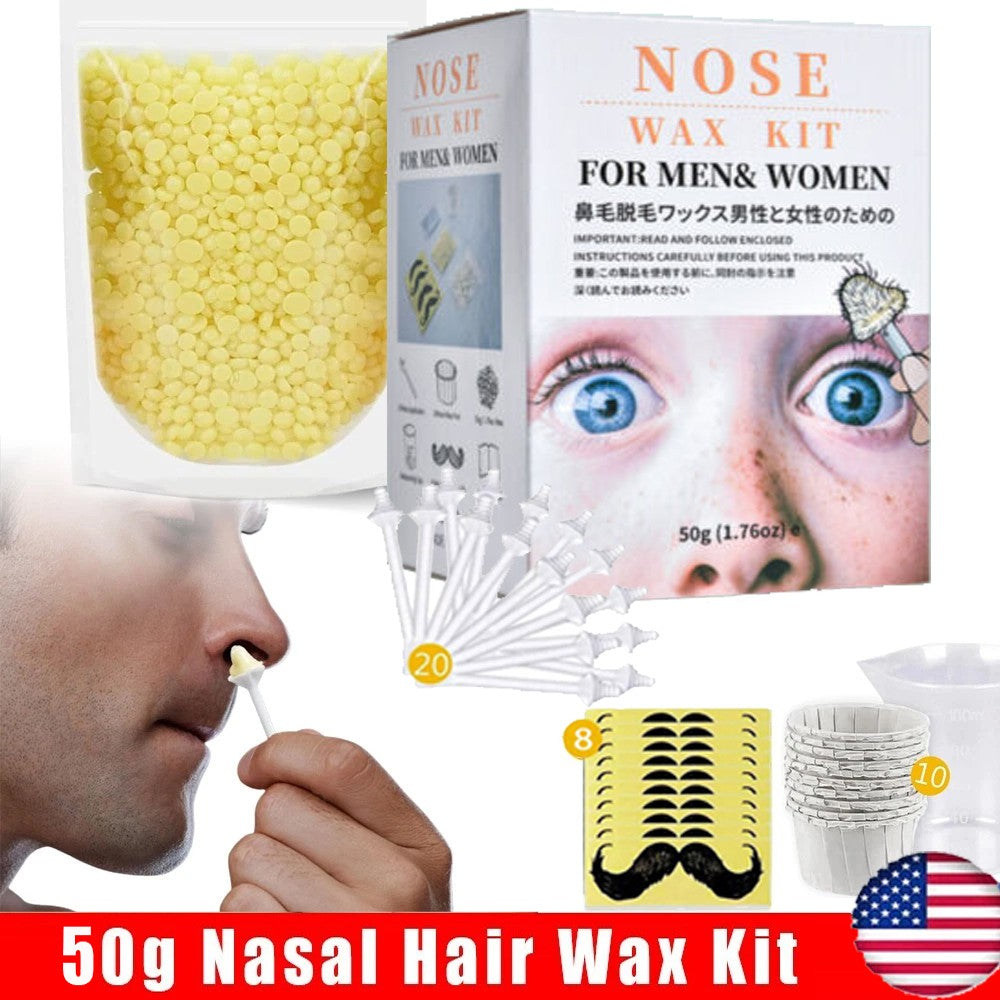 Nose Hair Waxing Kit for Men and Women - Painless Hair Removal Set