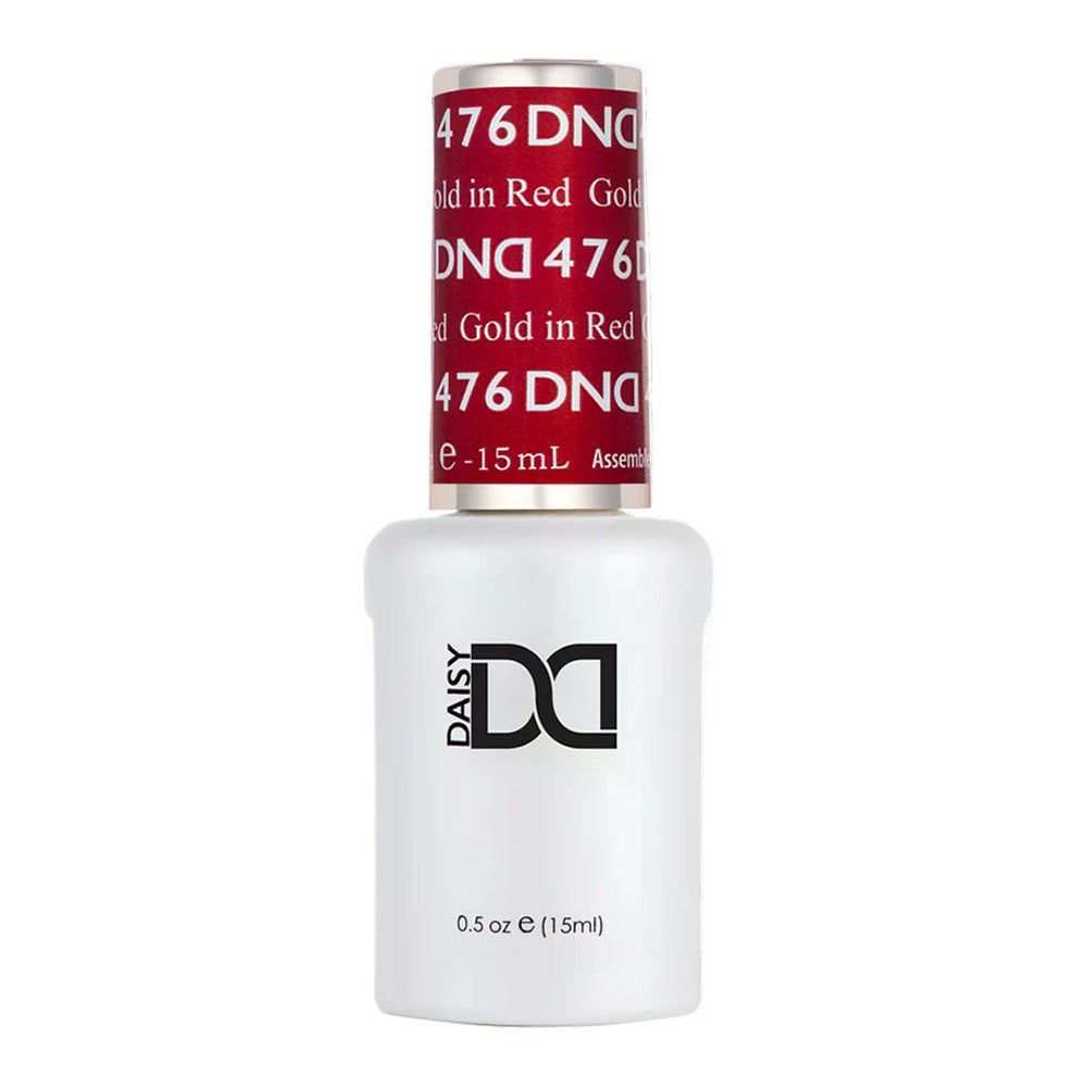 DND Gel Nail Polish Gold in Red UV/LED 476 - Long-lasting, No Chipping