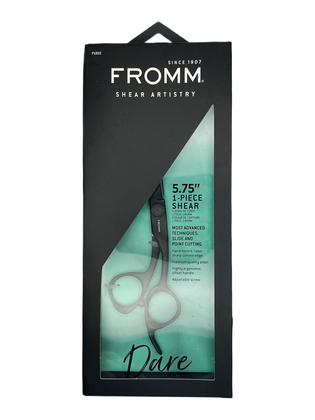 FROMM 5.75-Inch Professional Hair Shear Black Steel For Expert Stylists