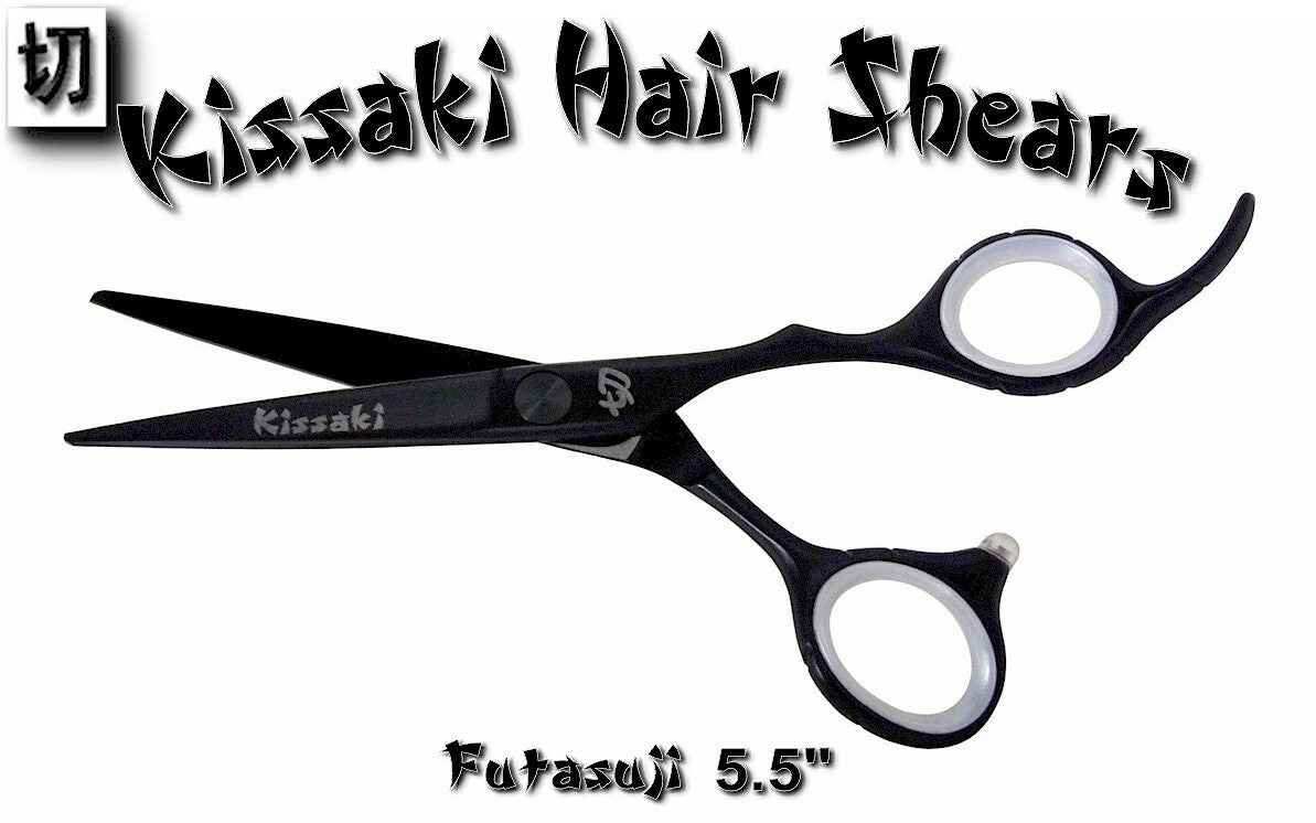 Professional 5.5-Inch Hair Cutting Scissors with Black Titanium Finish