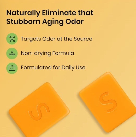 Persimmon Body Wash Bar 2 Pack for Old People Odor Control and Freshness