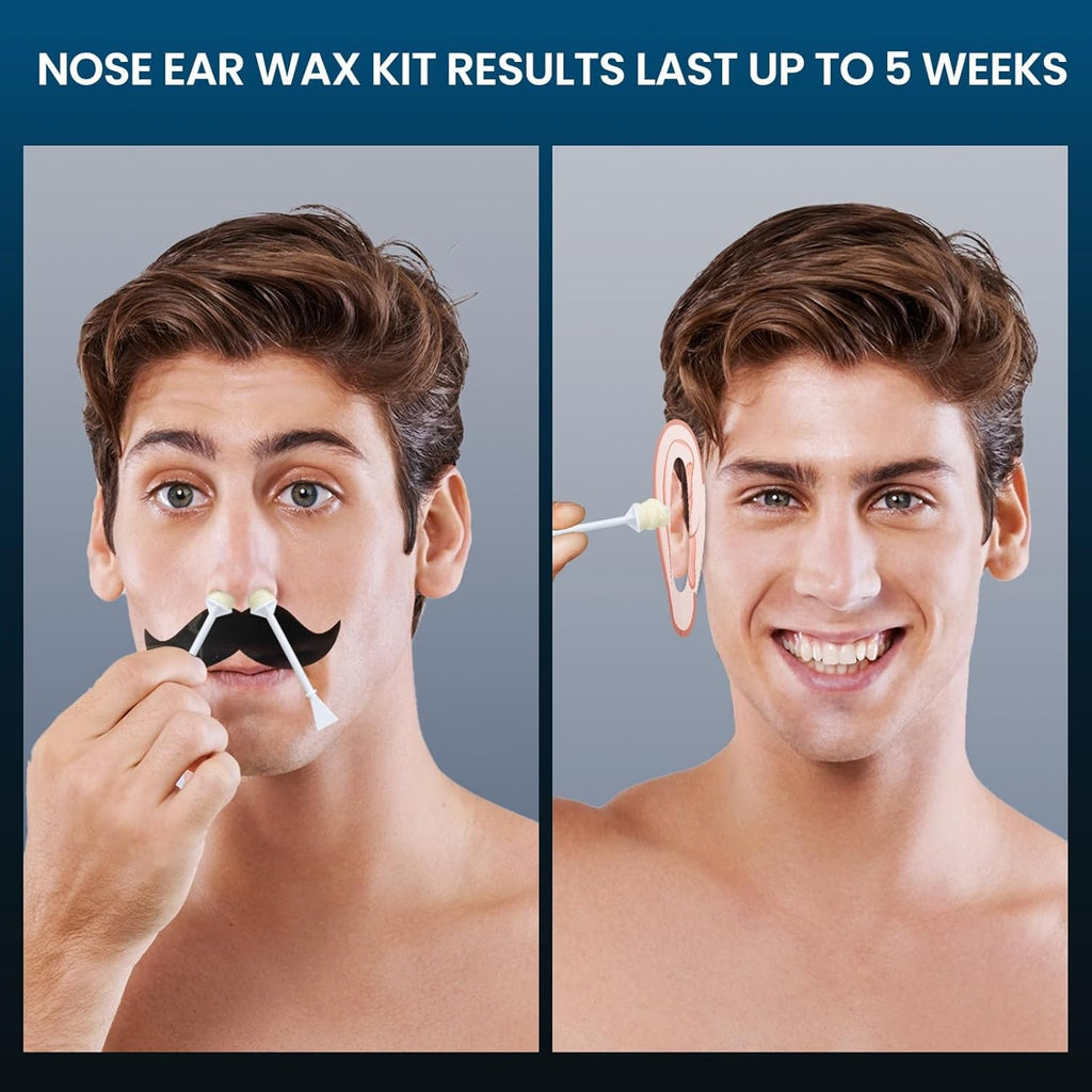 Nose and Ear Waxing Kit with Beans - Painless Hair Removal for Men & Women