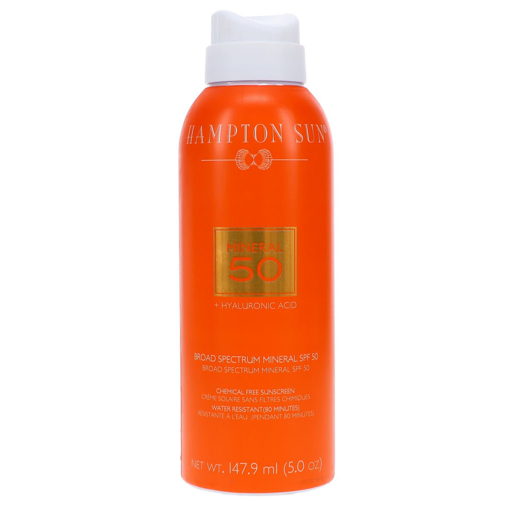 Hampton Sun SPF 50 Mineral Sunscreen Mist - 5 oz, Invisible, Broad Spectrum