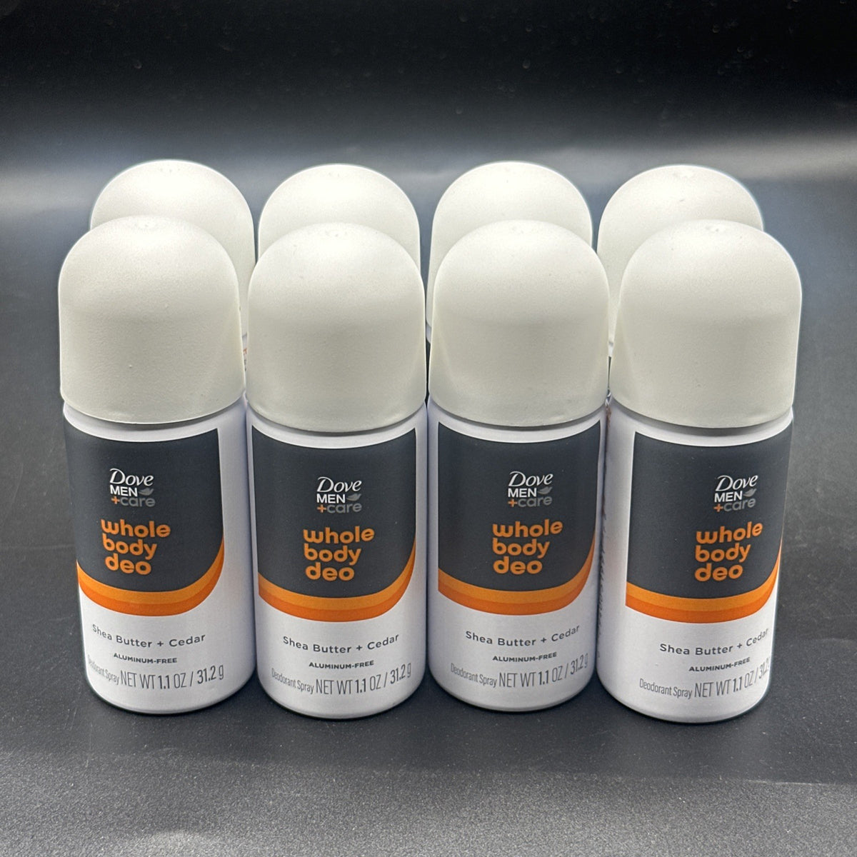 Dove Men's Care Travel Size Deodorant Spray Shea Butter Cedar Set - 8 Pack