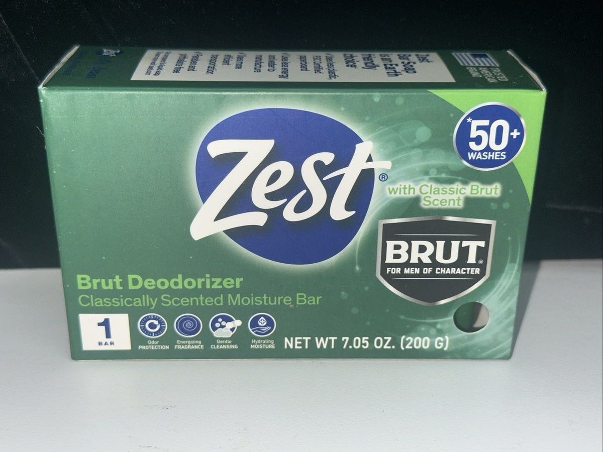 8-Pack Zest Brut Deodorizer Moisture Bar Soap 7.05 oz Each - Classic Scent