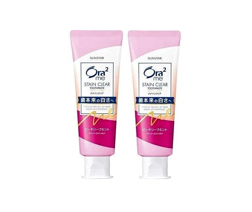 Whitening Toothpaste with Peach Mint Flavor - 130g Pack of 2